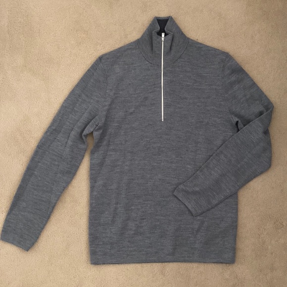NWT Theory Arnaud Erhart Merino Wool Half Zip Pullover - Small - Picture 1 of 11